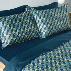 Παπλωματοθήκη Υπέρδιπλη Σετ Stylish Zahos 01 300TC Satin Cotton Kentia (220x240+1) 3Τεμ