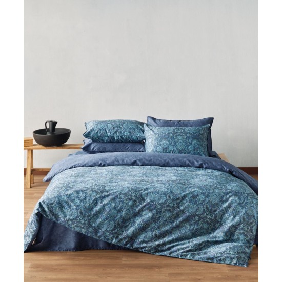 Παπλωματοθήκη Υπέρδιπλη Σετ Stylish Sharif 300TC Satin Cotton Kentia (220x240+1) 3Τεμ