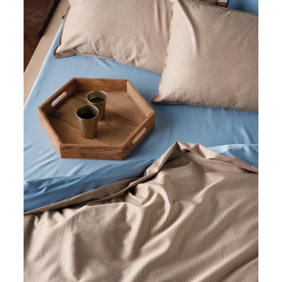 Παπλωματοθήκη Υπέρδιπλη Σετ Stylish Dimitri 04 300TC Satin Cotton Kentia (220x240+1) 3Τεμ