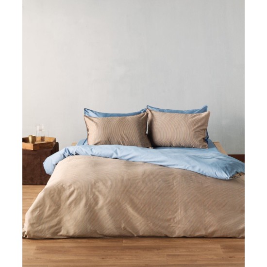 Παπλωματοθήκη Υπέρδιπλη Σετ Stylish Dimitri 04 300TC Satin Cotton Kentia (220x240+1) 3Τεμ