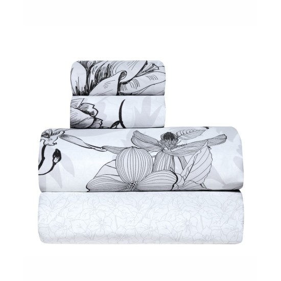 Σεντόνια Υπέρδιπλα Σετ Stylish Onirico 300TC Satin Cotton Kentia (240x270) 4Τεμ