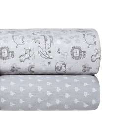 Σεντόνια Βρεφικά Λίκνου Σετ Versus Cungo Cotton Kentia (60x120) 2Τεμ