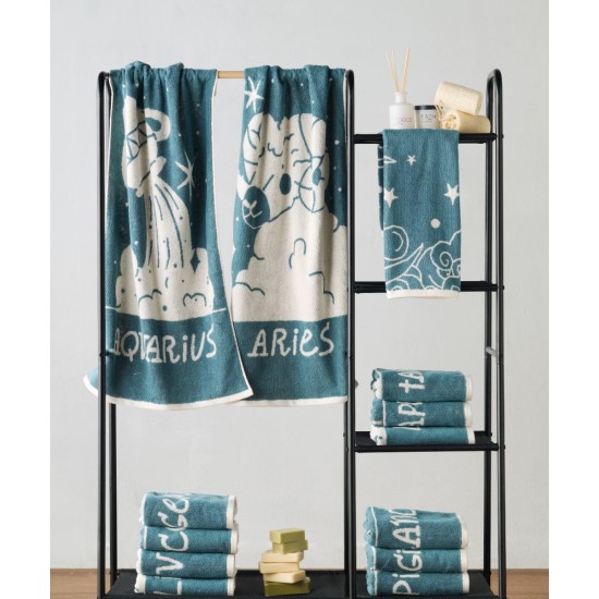 Πετσέτες Σετ Versus Zodiac Aquarius Cotton Kentia (50x90) 2Τεμ
