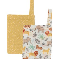 Γάντια Μπάνιου Σετ Loft YN 25 Animals Yellow Cotton Kentia (15x22) 2Τεμ