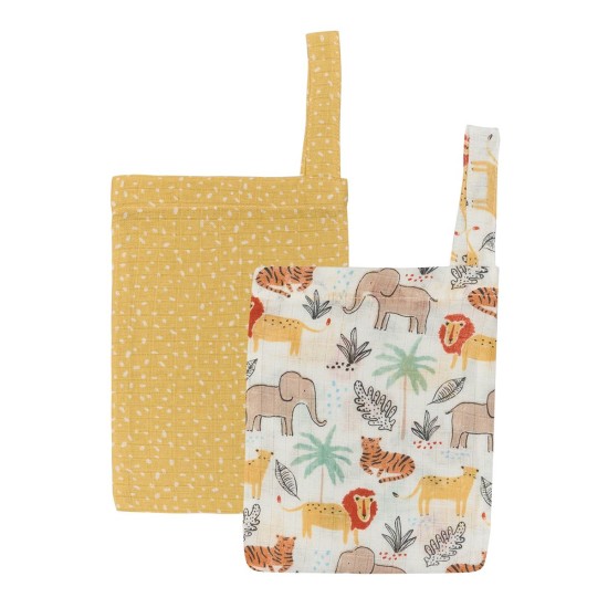 Γάντια Μπάνιου Σετ Loft YN 25 Animals Yellow Cotton Kentia (15x22) 2Τεμ