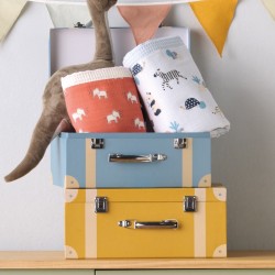 Κουβέρτα Βρεφική Αγκαλιάς Loft YN 25 Elephants Cotton Kentia (65x100) 1Τεμ