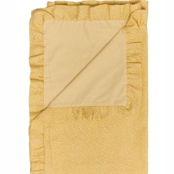 Κουβέρτα Βρεφική Αγκαλιάς Loft YN Yellow-White Με Βολάν Cotton Kentia (65x100) 1Τεμ