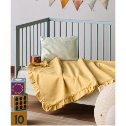 Κουβέρτα Βρεφική Αγκαλιάς Loft YN Yellow-White Με Βολάν Cotton Kentia (65x100) 1Τεμ Κουβέρτα Βρεφική Αγκαλιάς Loft YN Yellow-White Με Βολάν Cotton Kentia (65x100) 1Τεμ