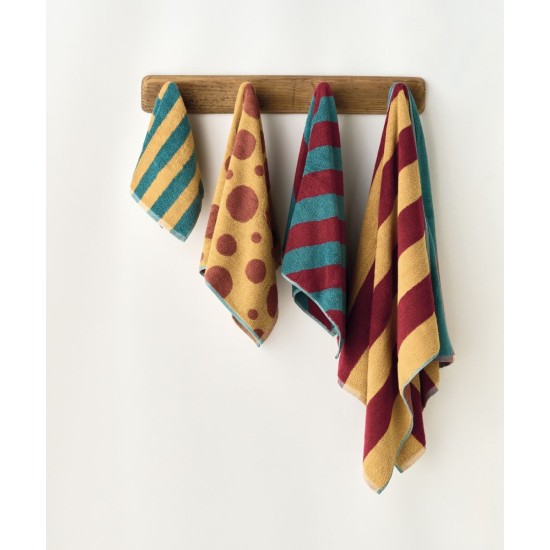 Πετσέτα Προσώπου Stylish Listra 17 Jacquard Ριγέ Cotton Kentia (50x90) 1Τεμ