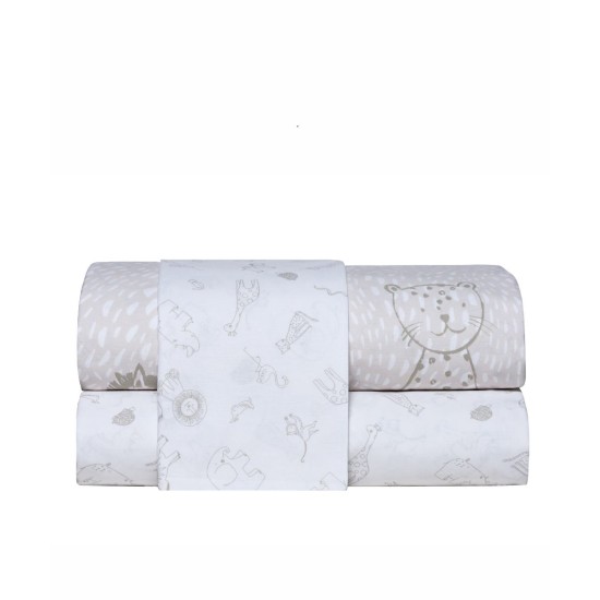 Σεντόνια Παιδικά Ημίδιπλα Σετ Versus Canopy Cotton Kentia (190x270) 3Τεμ