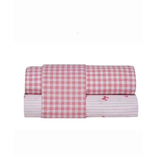 Σεντόνια Παιδικά Μονά Σετ Versus Sassy Cotton Kentia (160x270) 3Τεμ