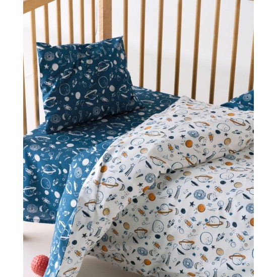 Παπλωματοθήκη Βρεφική Κούνιας Σετ Versus Garnet Cotton Kentia (100x140) 2Τεμ