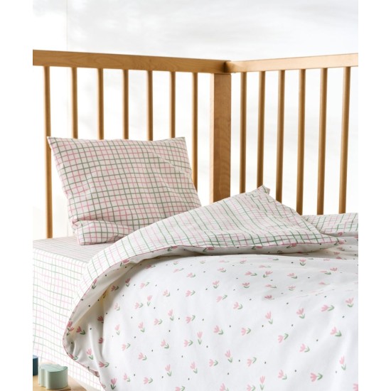 Σεντόνια Βρεφικά Κούνιας Σετ Versus Lirio Cotton Kentia (120x170) 3Τεμ