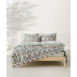 Παπλωματοθήκη Υπέρδιπλη Σετ Stylish Parrot Satin 210TC Cotton Kentia (220x240) 3Τεμ