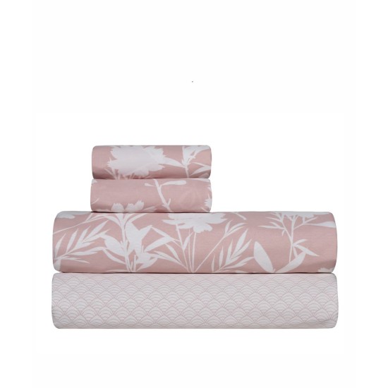 Σεντόνια Υπέρδιπλα Σετ Stylish Rosaira 18 Percale 260TC Cotton Kentia (240x270) 4Τεμ