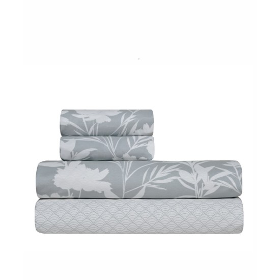 Σεντόνια Υπέρδιπλα Σετ Stylish Rosaira 22 Percale 260TC Cotton Kentia (240x270) 4Τεμ