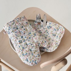 Γάντι-Πιάστρα Σετ Loft Fiorita Cotton Kentia 2Τεμ