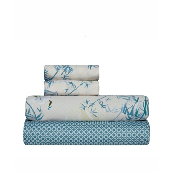 Σεντόνια King Σετ Stylish Shizen 01 Satin 300TC Cotton Kentia (270x270) 4Τεμ