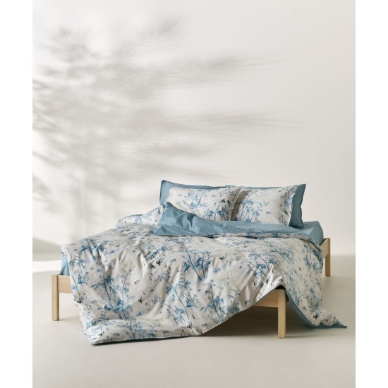 Παπλωματοθήκη Υπέρδιπλη Σετ Stylish Shizen 01 Satin 300TC Cotton Kentia (220x240) 3Τεμ