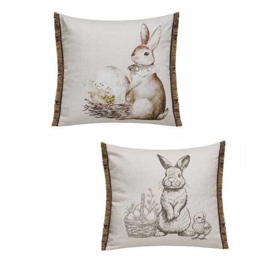 Διακοσμητικές Μαξιλαροθήκες Σετ Easter 26 01 Kentia (50x50) 2Τεμ