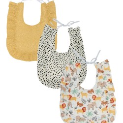 Σαλιάρες Σετ Loft YN 25 Animals B-Dots Cotton Kentia (30x37) 3Τεμ