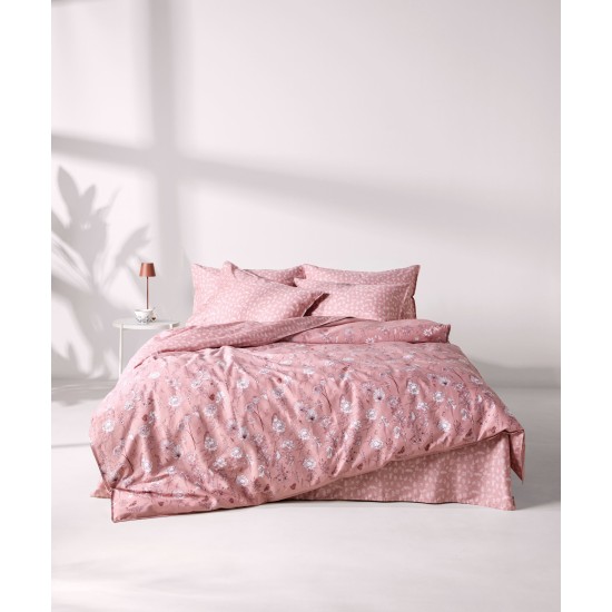 Παπλωματοθήκη Υπέρδιπλη Σετ Stylish Brighton 210TC Satin Cotton Kentia (220x240+1) 3Τεμ