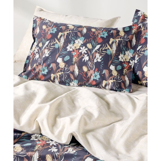Μαξιλαροθήκες Σετ Stylish Liliver 210TC Satin Cotton Kentia (50x70+1) 2Τεμ