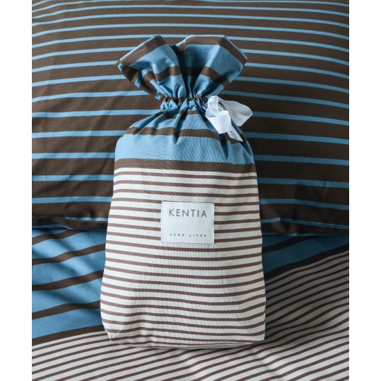 Σεντόνια Ημίδιπλα Σετ Vesus Esra 01 Cotton Kentia (120x200+35 ) Με Λάστιχο 3Τεμ