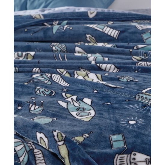 Κουβέρτα Fleece Παιδική Μονή Loft Milky Kentia (160x220) 1Τεμ
