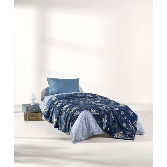Κουβέρτα Fleece Παιδική Μονή Loft Milky Kentia (160x220) 1Τεμ