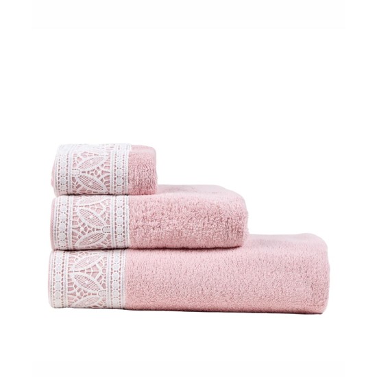 Πετσέτες Σετ Stylish Kristian Με Δαντέλα Cotton Kentia 3Τεμ