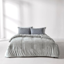 Κουβερτοπάπλωμα Με Sherpa Μονό Stylish Notturno 2622 Velvet Kentia (160x220) 1Τεμ