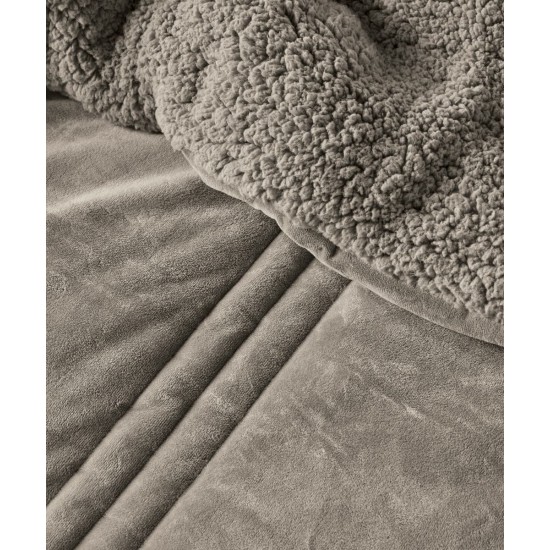 Κουβερτοπάπλωμα Με Sherpa Μονό Stylish Notturno 34 Velvet Kentia (160x220) 1Τεμ