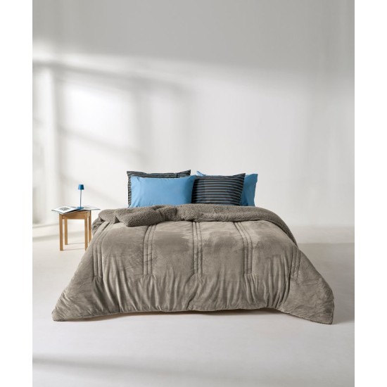 Κουβερτοπάπλωμα Με Sherpa Μονό Stylish Notturno 34 Velvet Kentia (160x220) 1Τεμ