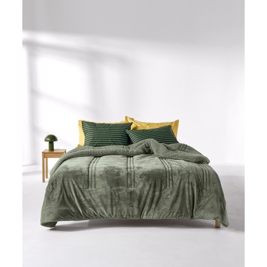 Κουβερτοπάπλωμα Με Sherpa Υπέρδιπλο Stylish Notturno 2602 Velvet Kentia (220x240) 1Τεμ