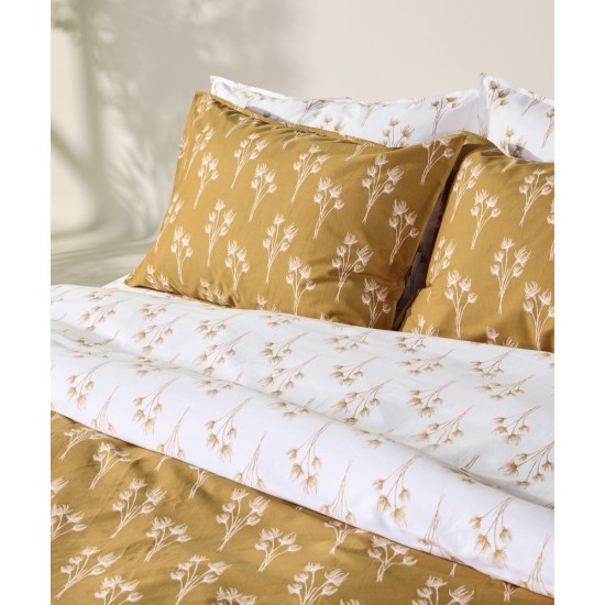 Παπλωματοθήκη Υπέρδιπλη Σετ Stylish Louise 300TC Satin Cotton Kentia (220x240+1) 3Τεμ