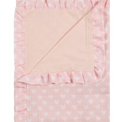 Κουβέρτα Αγκαλιάς Loft YN 26 Hearts Με Βολάν Cotton Kentia (65x100) 1Τεμ