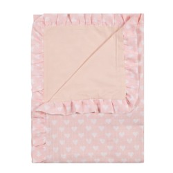 Κουβέρτα Κούνιας Loft YN 26 Hearts Με Βολάν Cotton Kentia (100x150) 1Τεμ
