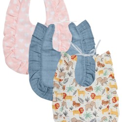 Σαλιάρες Βρεφικές Σετ Loft YN 26 Hearts Animal Cotton Kentia (30x37) 3Τεμ