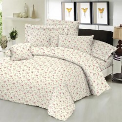 Μαξιλαροθήκες Σετ Cotton Line Printed Spring Cream Komvos (50x70) 2Τεμ