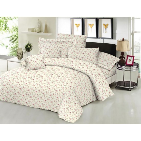Μαξιλαροθήκες Σετ Cotton Line Printed Spring Cream Komvos (50x70) 2Τεμ