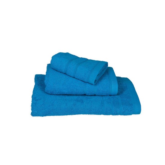 Πετσέτα Χεριών Solid Pennie 500gsm Turquoise Cotton Komvos (30x50) 1Τεμ