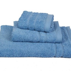 Πετσέτα Χεριών Solid Pennie 500gsm Light Blue Cotton Komvos (30x50) 1Τεμ