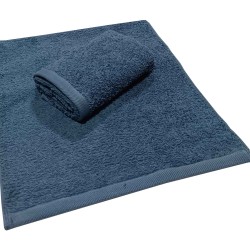 Πετσέτα Χεριών Plain Line Dark Blue 500Gsm Cotton Komvos (30x50) 1Τεμ