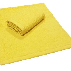 Πετσέτα Χεριών Plain Line Yellow 500Gsm Cotton Komvos (30x50) 1Τεμ