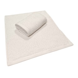 Πετσέτα Χεριών Plain Line White 500Gsm Cotton Komvos (30x50) 1Τεμ