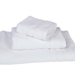 Πετσέτα Χεριών Solid Pennie 500gsm White Cotton Komvos (30x50) 1Τεμ