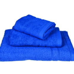 Πετσέτα Χεριών Solid Pennie 500gsm Blue Cotton Komvos (30x50) 1Τεμ