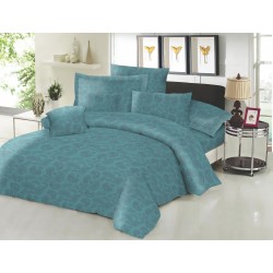 Σεντόνια Μονά Σετ Cotton Line Printed Lahor Petrol Komvos (100x200+22 ) Με Λάστιχο 3Τεμ Σεντόνια Μονά Σετ Cotton Line Printed Lahor Petrol Komvos (100x200+22 ) Με Λάστιχο 3Τεμ