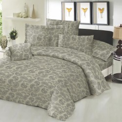 Σεντόνια Μονά Σετ Cotton Line Printed Lahor Beige Komvos (100x200+22 ) Με Λάστιχο 3Τεμ Σεντόνια Μονά Σετ Cotton Line Printed Lahor Beige Komvos (100x200+22 ) Με Λάστιχο 3Τεμ